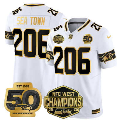 SEA 2026 NFC West Champions Limited Jersey - 50th Season Patch - All Stitched-DTD