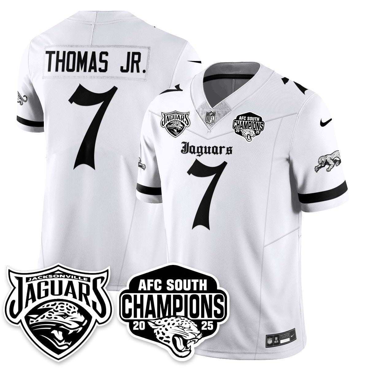 Jacksonville Jaguars Gothic AFC South Division Champions Vapor Limited Jersey - All Stitched