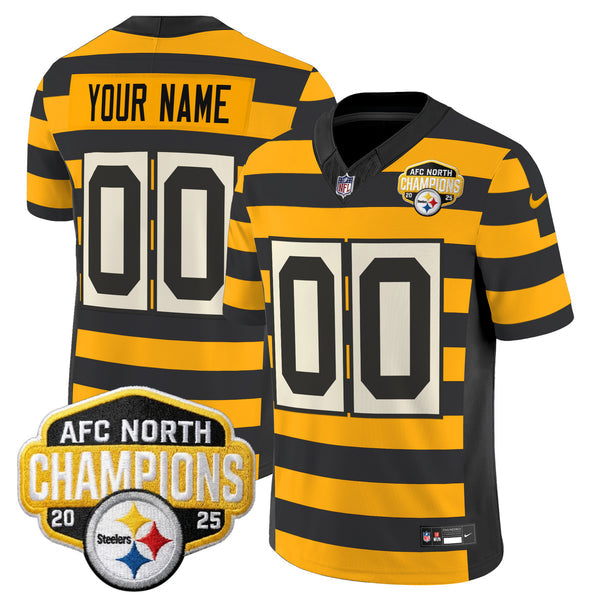 Custom PIT AFC North Division Champions Vapor Limited Gold Jersey N2 - All Stitched-DTD