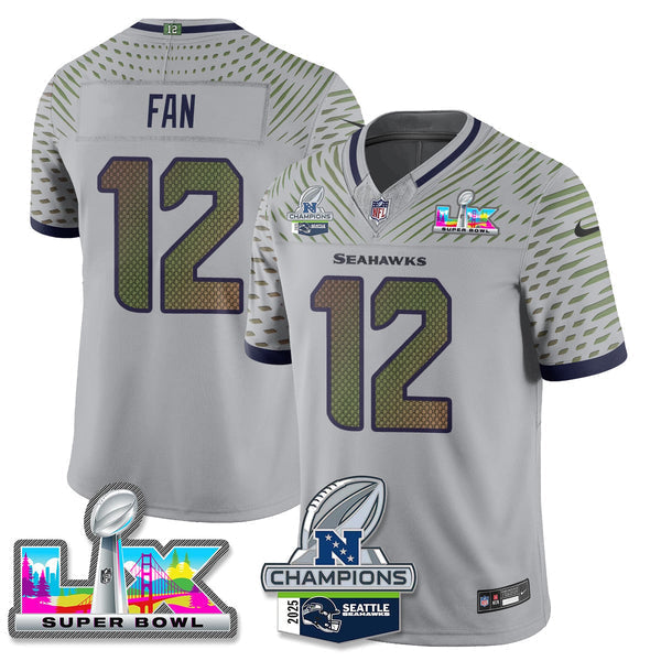 SEA 2025 Vapor Limited Jersey - NFC Champions Limited Patch - All Stitched n10-DTD
