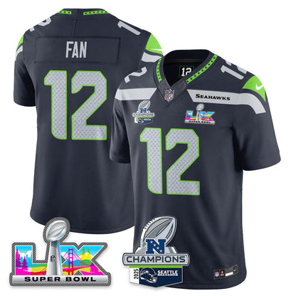 SEA 2025 Vapor Limited Jersey - NFC Champions Limited Patch - All Stitched n10-DTD