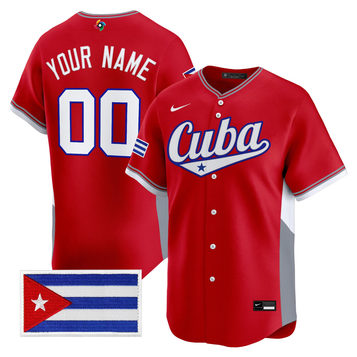 Team Cuba World Baseball Classic Vapor Premier Custom Jersey - 2026 Roster - All Stitched