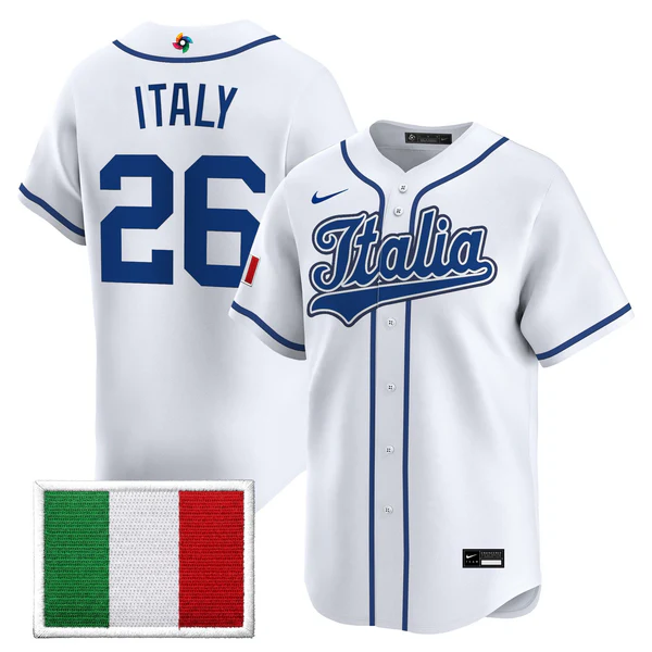 Team Italy 2026 World Baseball Classic Vapor Premier Jersey - All Stitched-DTD