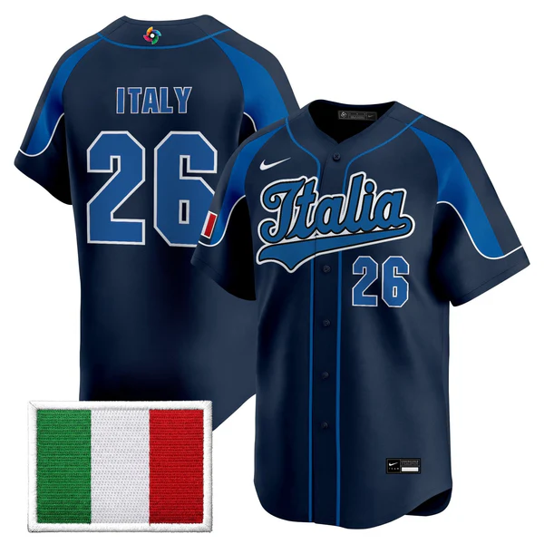 Team Italy 2026 World Baseball Classic Vapor Premier Jersey - All Stitched-DTD