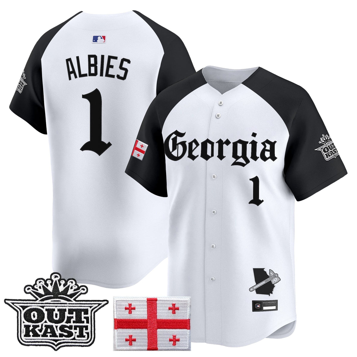 Men's Atlanta Braves 'Georgia x Outkast Gothic Edition' Vapor Premier Limited Jersey - All Stitched