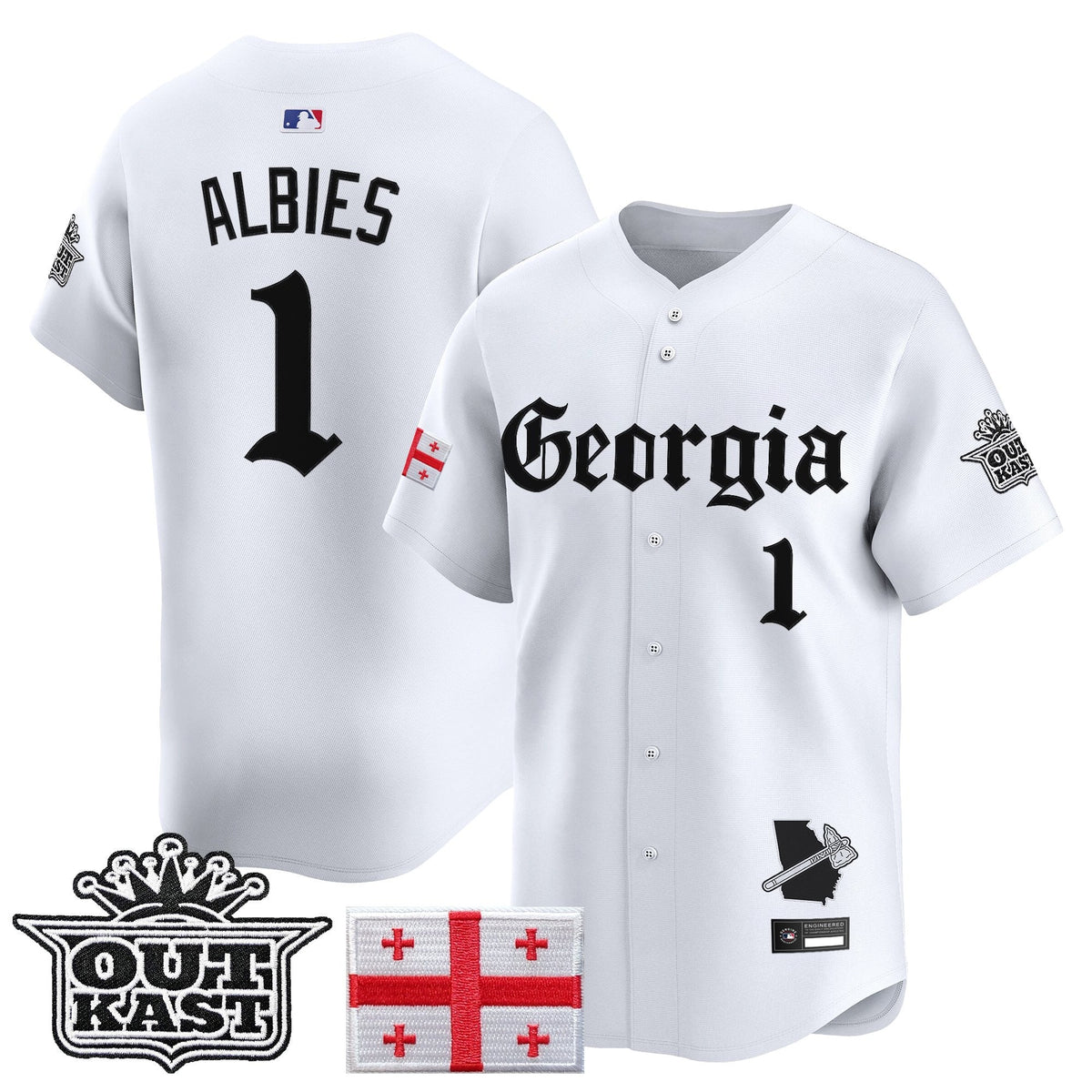 Men's Atlanta Braves 'Georgia x Outkast Gothic Edition' Vapor Premier Limited Jersey - All Stitched