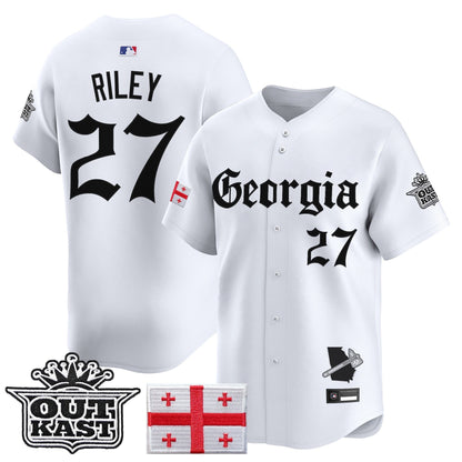 Men's Atlanta Braves 'Georgia x Outkast Gothic Edition' Vapor Premier Limited Jersey - All Stitched