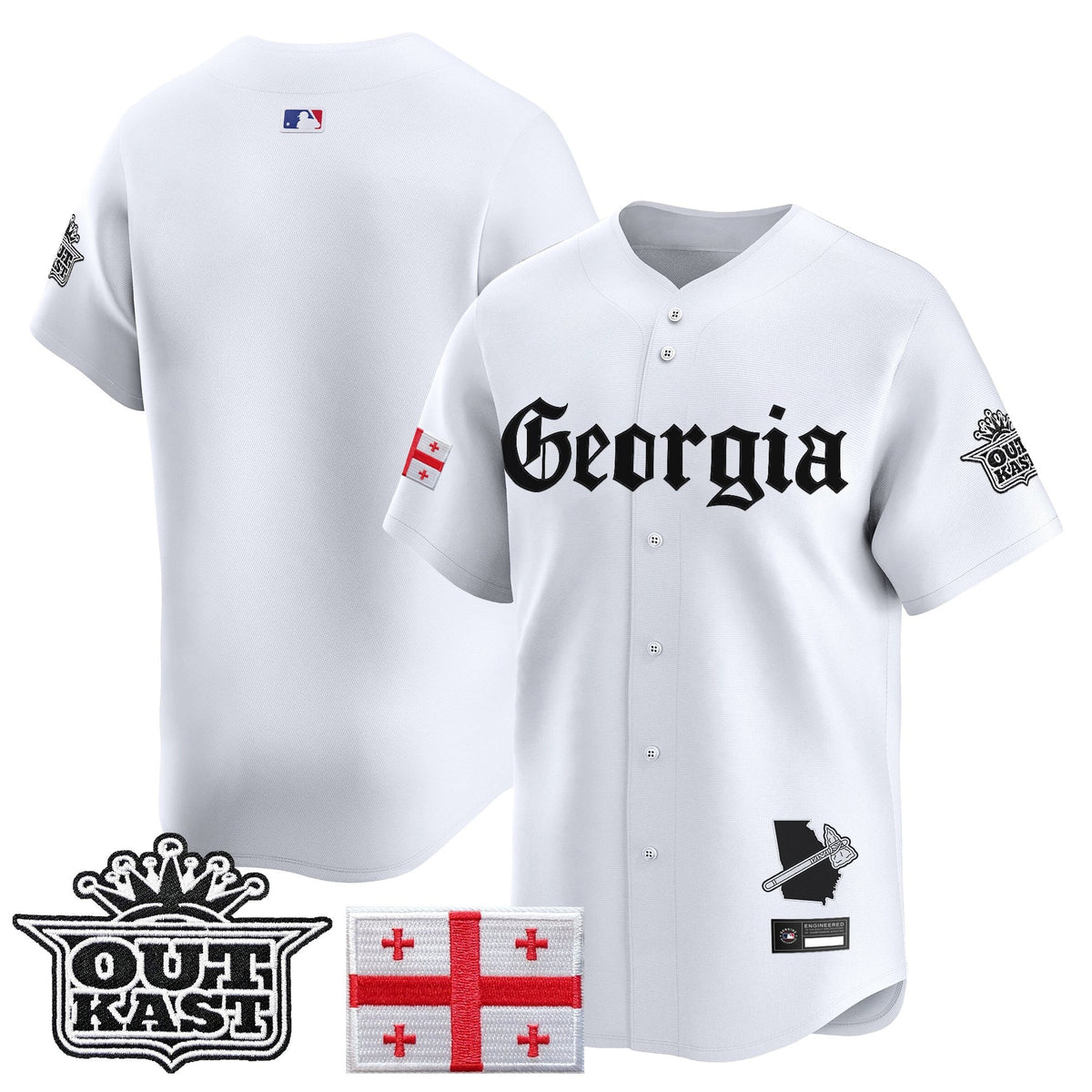 Men's Atlanta Braves 'Georgia x Outkast Gothic Edition' Vapor Premier Limited Jersey - All Stitched