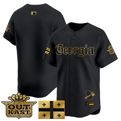 Men's Atlanta Braves 'Georgia x Outkast Gothic Edition' Vapor Premier Limited Jersey - All Stitched