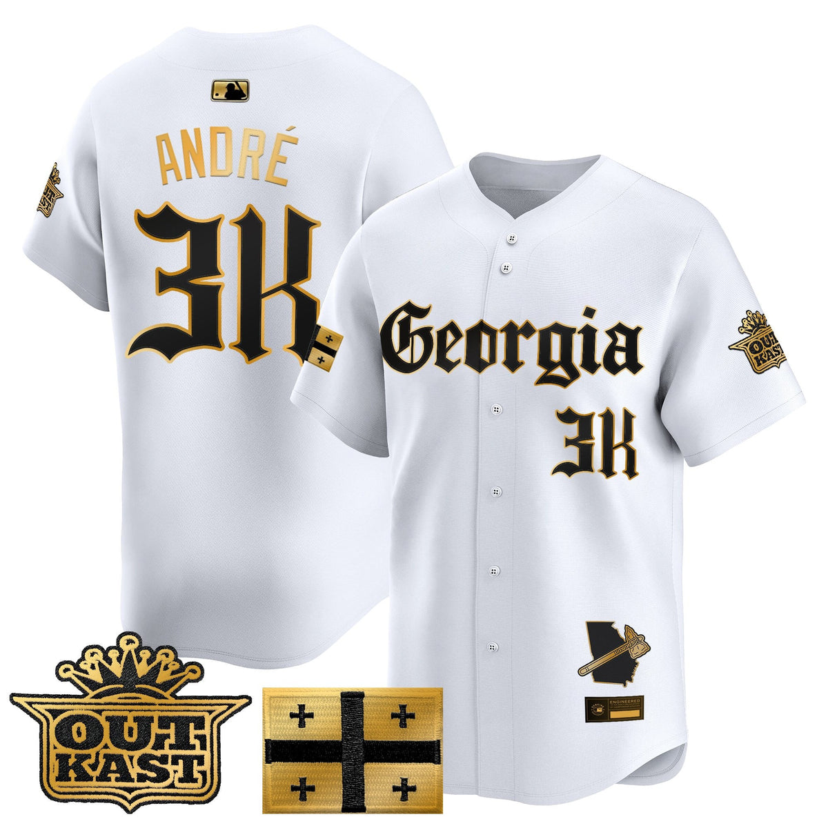 Men's Atlanta Braves 'Georgia x Outkast Gothic Edition' Vapor Premier Limited Jersey - All Stitched