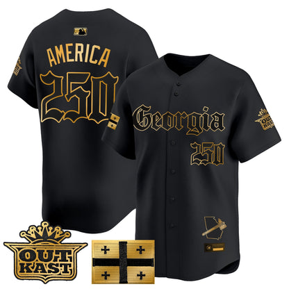 Men's Atlanta Braves 'Georgia x Outkast Gothic Edition' Vapor Premier Limited Jersey - All Stitched