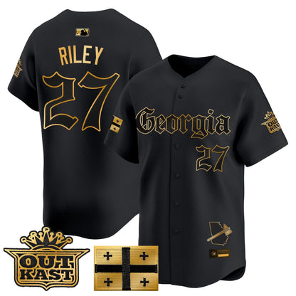 Men's Atlanta Braves 'Georgia x Outkast Gothic Edition' Vapor Premier Limited Jersey - All Stitched