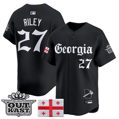 Men's Atlanta Braves 'Georgia x Outkast Gothic Edition' Vapor Premier Limited Jersey - All Stitched