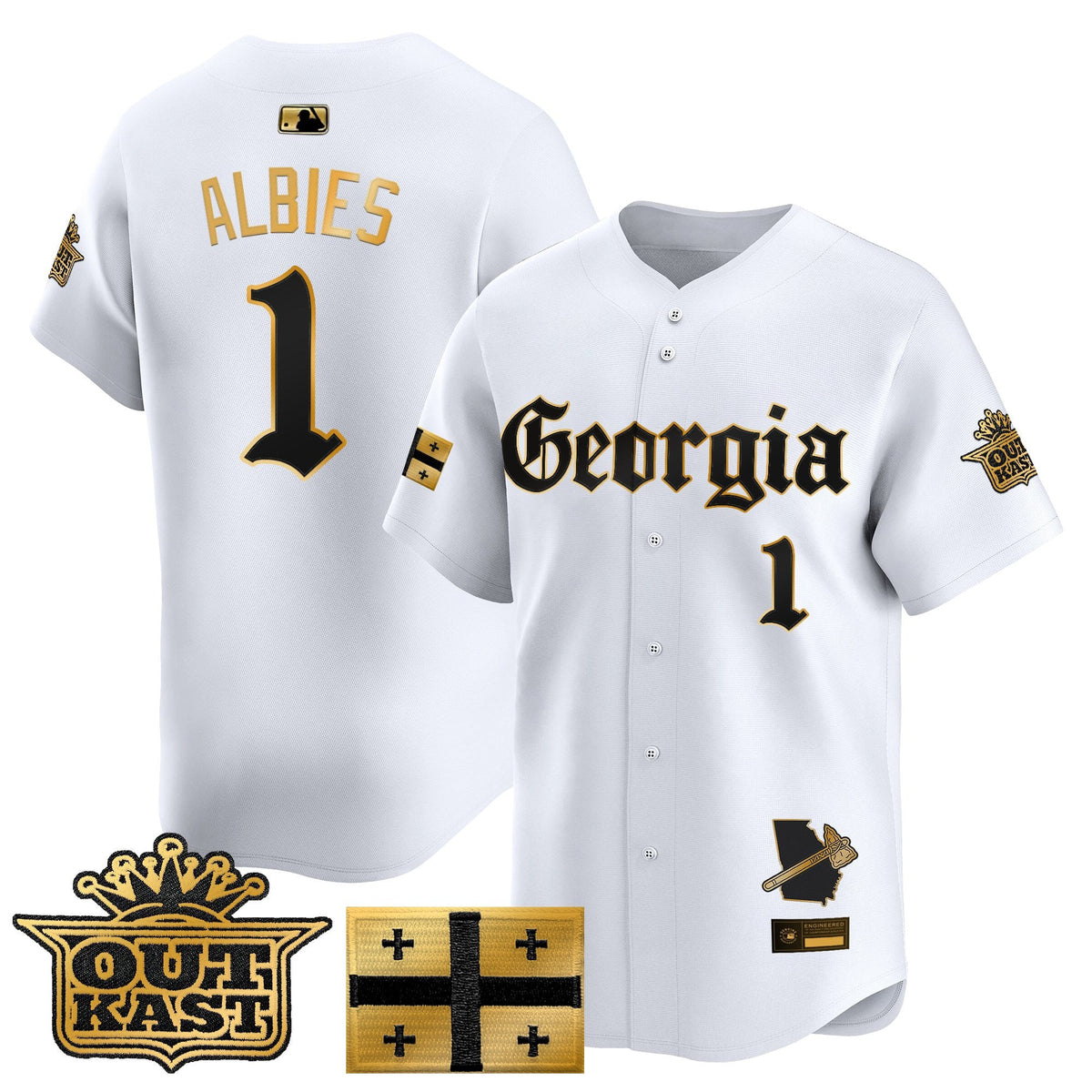 Men's Atlanta Braves 'Georgia x Outkast Gothic Edition' Vapor Premier Limited Jersey - All Stitched