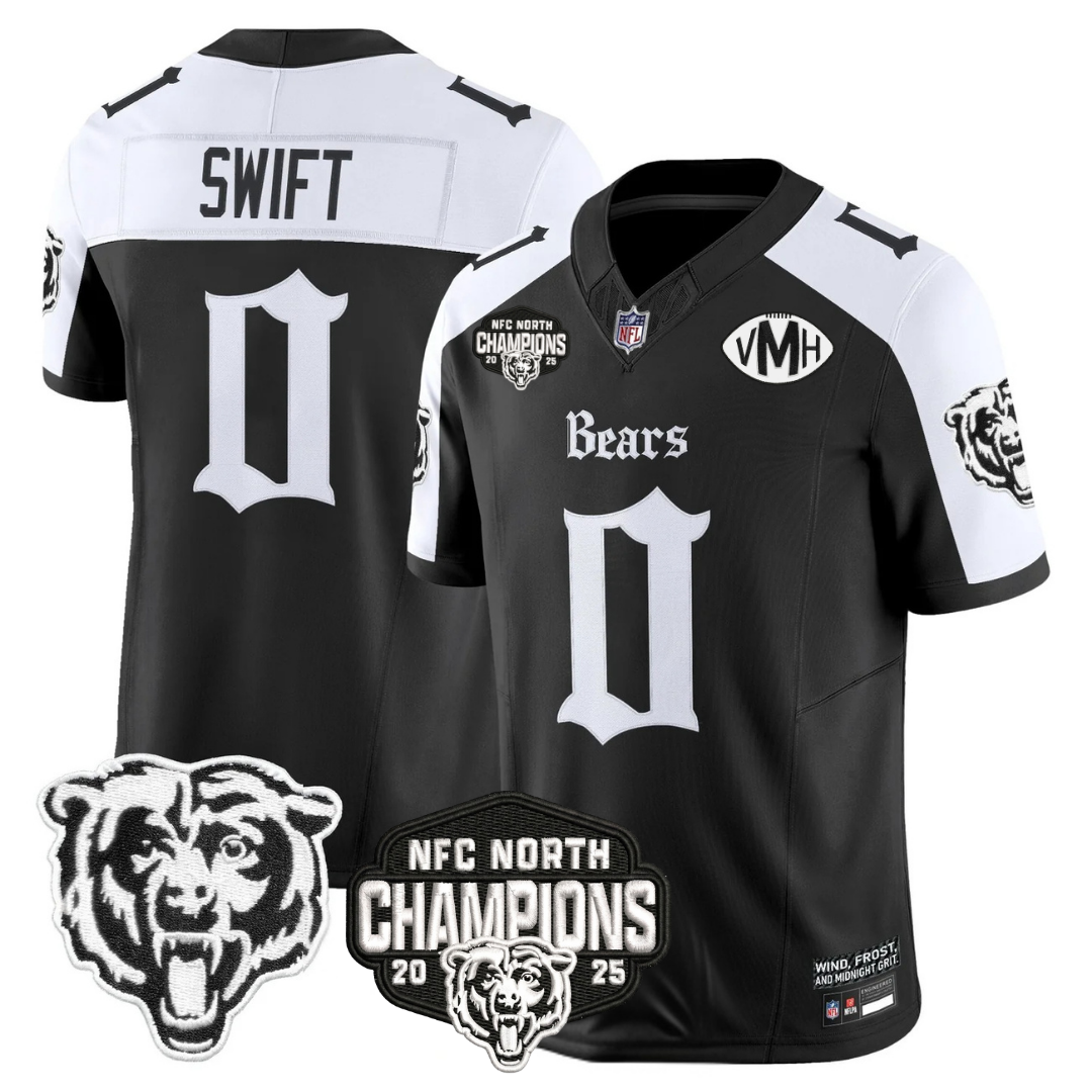 CHI 'Gothic Midway Legacy' NFC North Champions Patch Vapor Limited Jersey - All Stitched-DTD