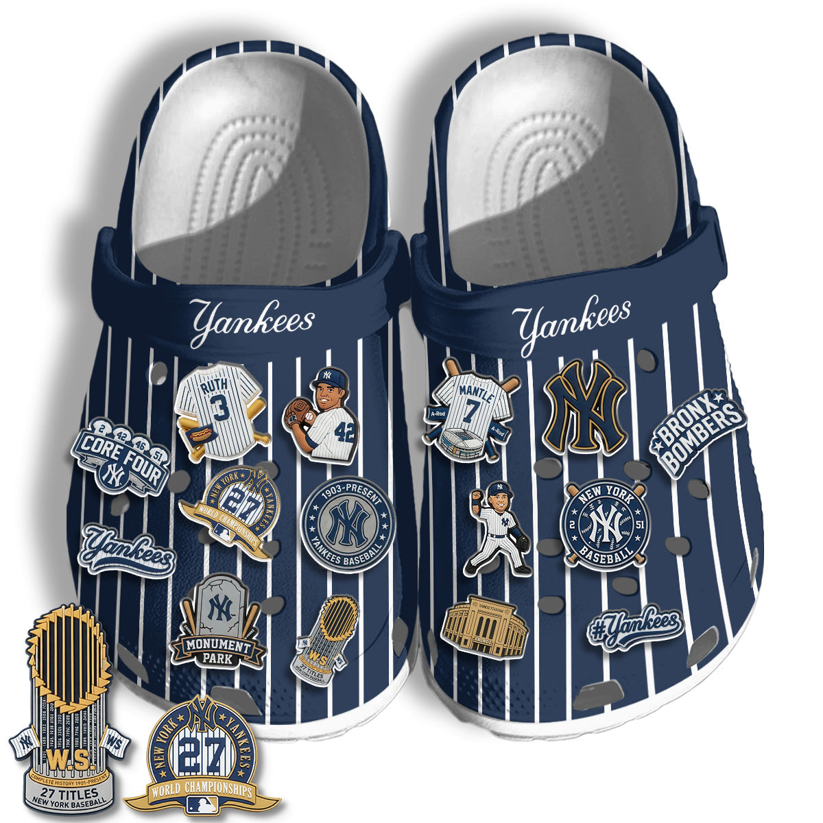 NY World Series Navy clogs - Charms Gift Set-DTD