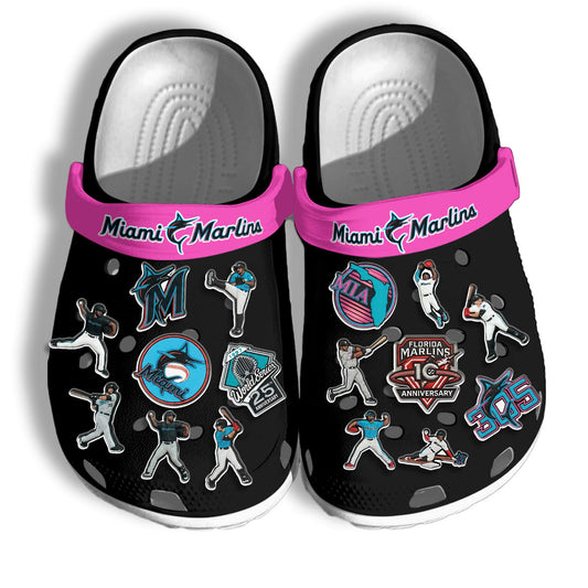 MIA 2026 Black Pink clogs - Charms Gift Set-DTD