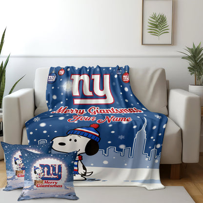 NYG x SNP | Premium Christmas Fleece Blanket & Throw Pillow-DTD