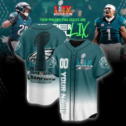 PHI Super Bowl LIX Champions Custom Limited Jersey N3-DTD