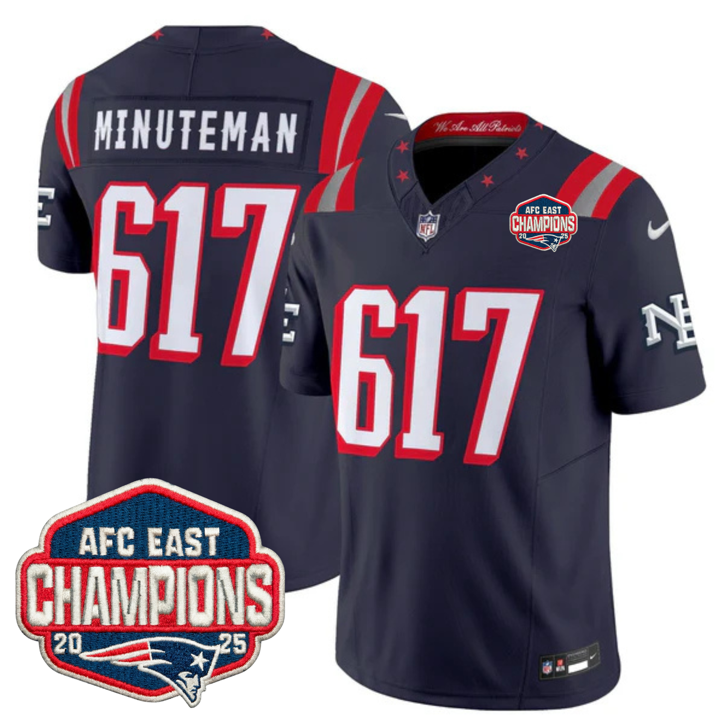 NE 2025 "Rivalries" AFC East Champions Vapor Limited Jersey - All Stitched-DTD