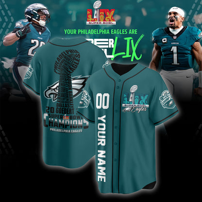 PHI Super Bowl LIX Champions Custom Limited Jersey N3-DTD