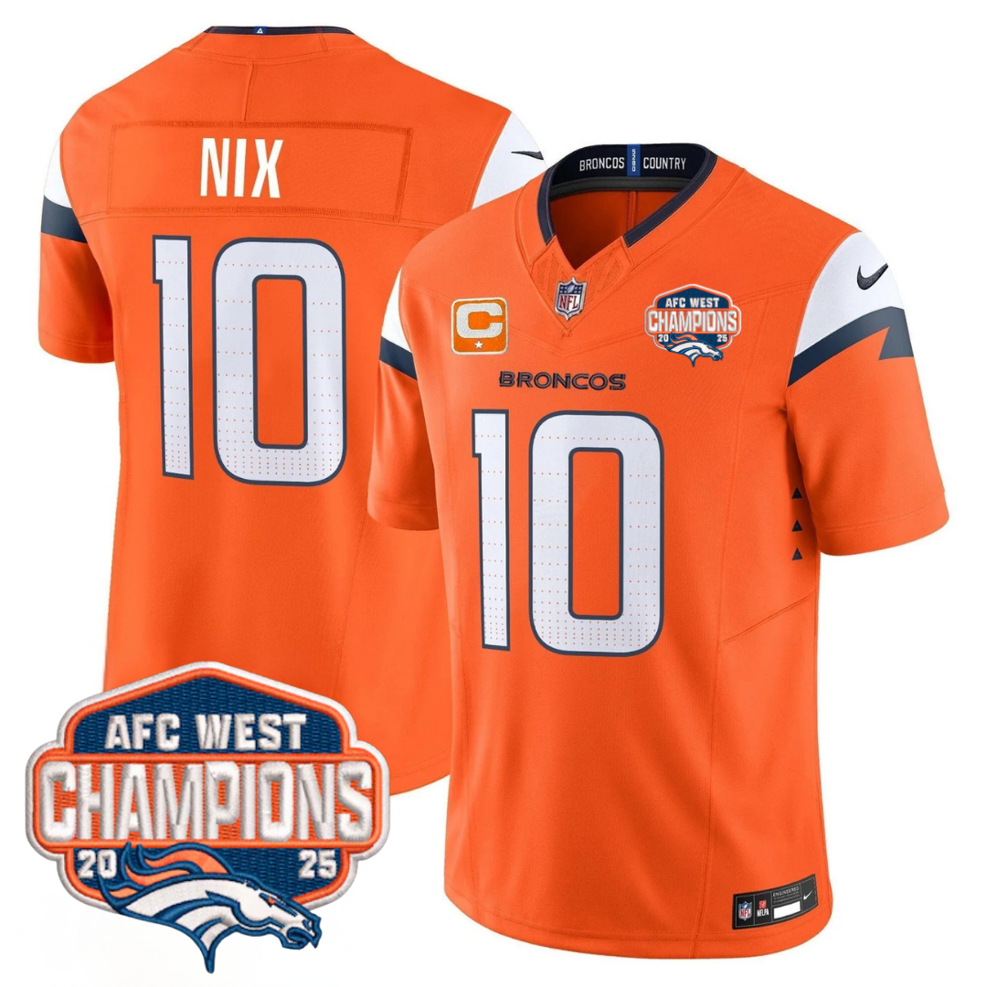 DEN AFC West Champions Patch Vapor Limited Jersey V2 - All Stitched-DTD