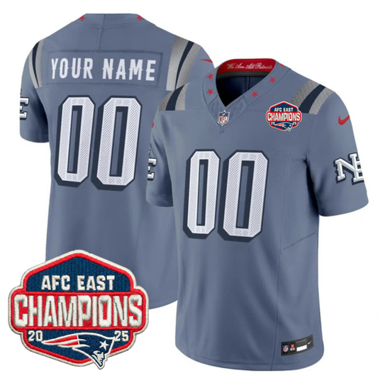 NE 2025 "Rivalries" AFC East Champions Vapor Limited Custom Jersey - All Stitched-DTD