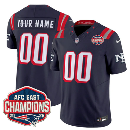 NE 2025 "Rivalries" AFC East Champions Vapor Limited Custom Jersey - All Stitched-DTD