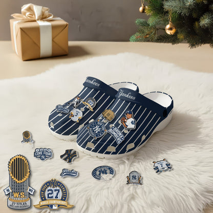 NY World Series Navy clogs - Charms Gift Set-DTD
