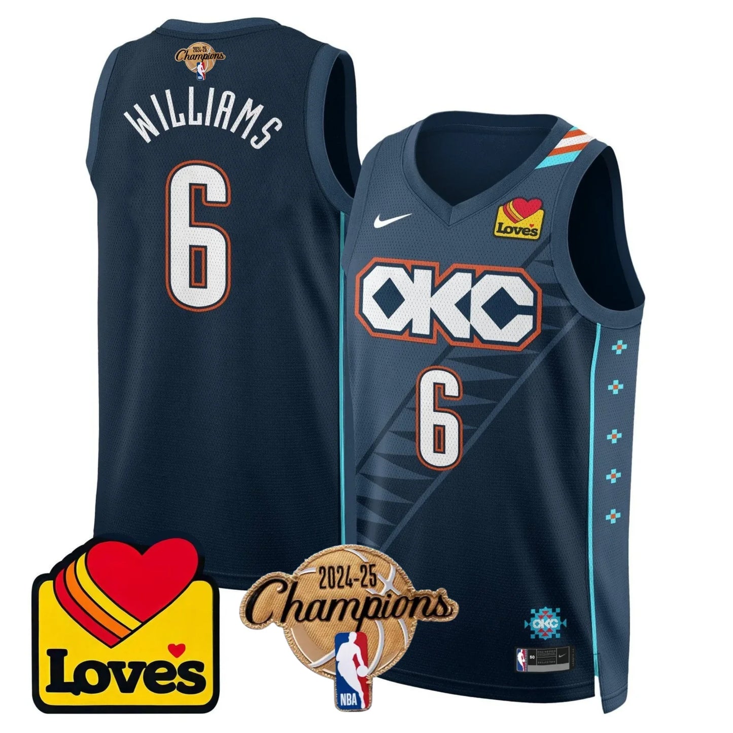 OKC 2024-25 Champions Jersey - All Stitched-DTD