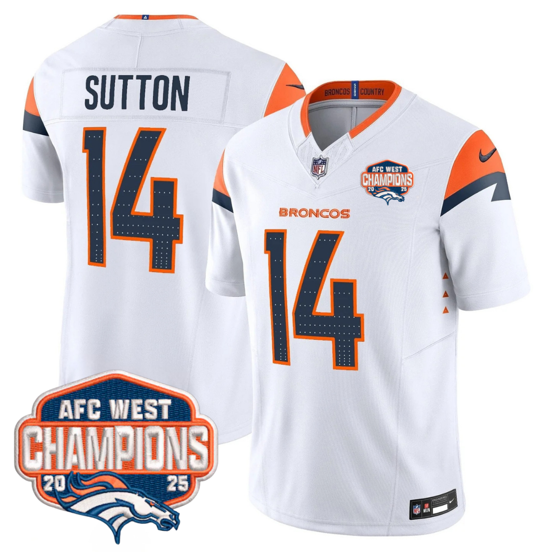DEN AFC West Champions Patch Vapor Limited Jersey V2 - All Stitched-DTD