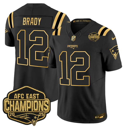 NE 2025 AFC East Champions Gold Vapor Limited Jersey - All Stitched-DTD
