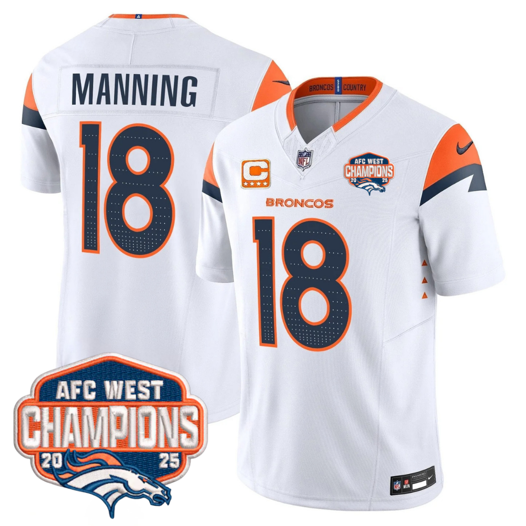 DEN AFC West Champions Patch Vapor Limited Jersey V2 - All Stitched-DTD