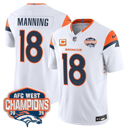 DEN AFC West Champions Patch Vapor Limited Jersey V2 - All Stitched-DTD