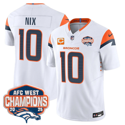 DEN AFC West Champions Patch Vapor Limited Jersey V2 - All Stitched-DTD