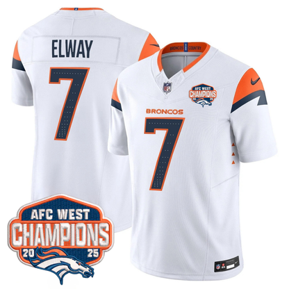 DEN AFC West Champions Patch Vapor Limited Jersey V2 - All Stitched-DTD
