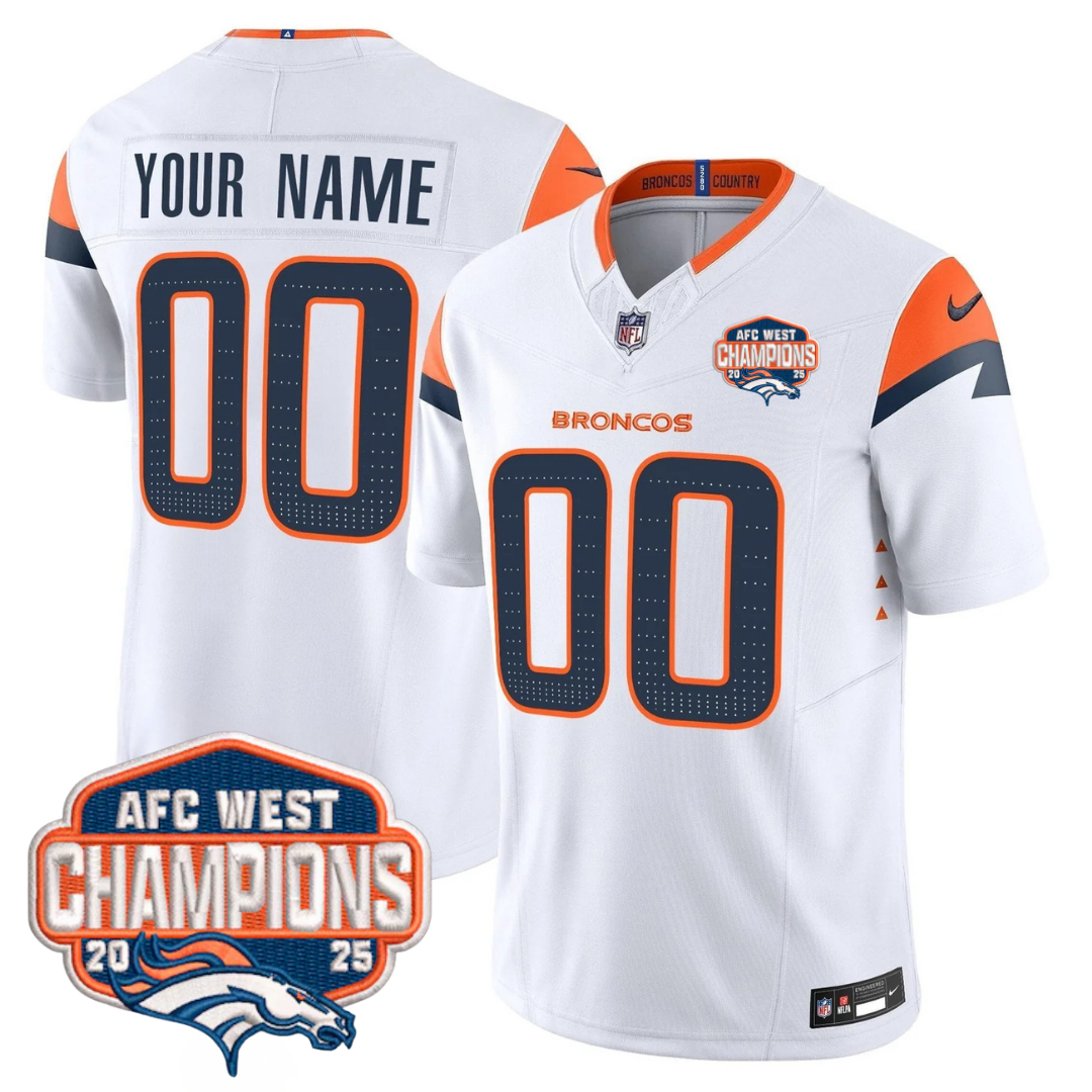 Custom DEN AFC West Champions Patch Vapor Limited Jersey V2 - All Stitched-DTD