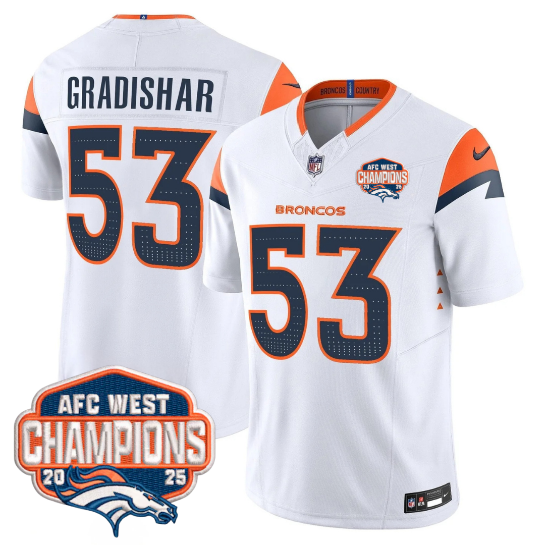 DEN AFC West Champions Patch Vapor Limited Jersey V2 - All Stitched-DTD