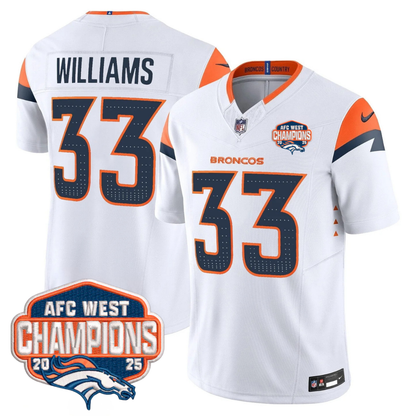 DEN AFC West Champions Patch Vapor Limited Jersey V2 - All Stitched-DTD