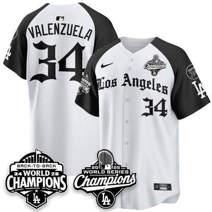 LAD 2025 World Series Champions Vapor Premier Limited Jersey - LA Gothic Edition - All Stitched-DTD