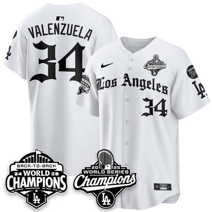 LAD 2025 World Series Champions Vapor Premier Limited Jersey - LA Gothic Edition - All Stitched-DTD