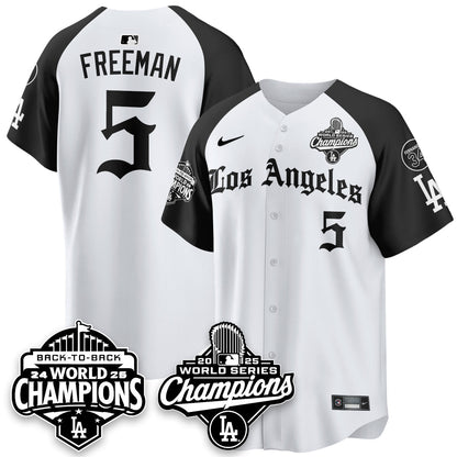 LAD 2025 World Series Champions Vapor Premier Limited Jersey - LA Gothic Edition - All Stitched-DTD