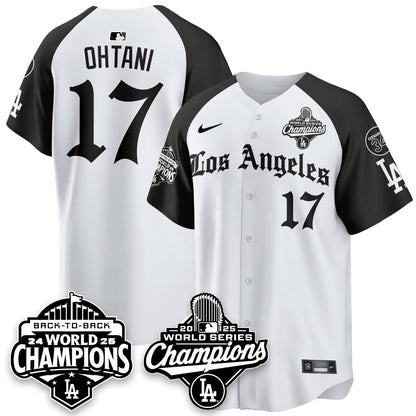 LAD 2025 World Series Champions Vapor Premier Limited Jersey - LA Gothic Edition - All Stitched-DTD