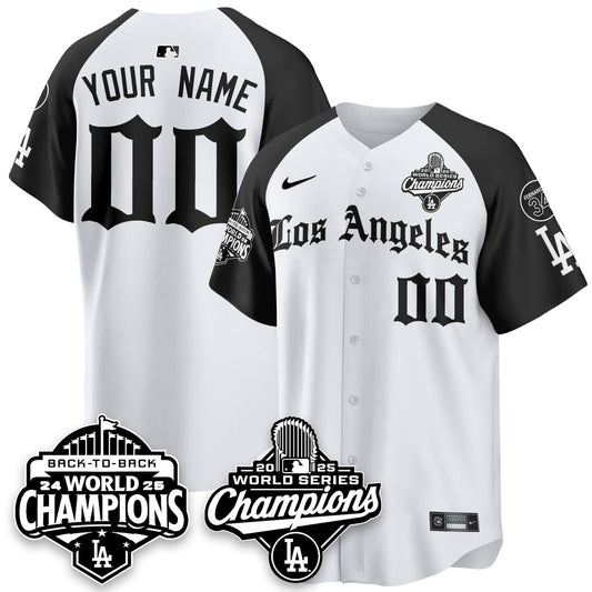Custom LAD 2025 World Series Champions Vapor Premier Limited Jersey - LA Gothic Edition - All Stitched-DTD