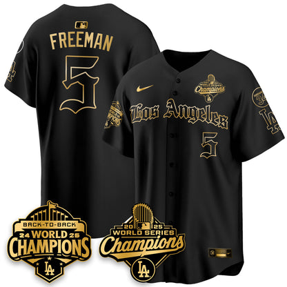 LAD 2025 World Series Champions Vapor Premier Limited Jersey - LA Gothic Edition - All Stitched-DTD