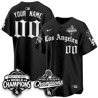 LAD 2025 World Series Champions Vapor Premier Limited Jersey - LA Gothic Edition - All Stitched-DTD