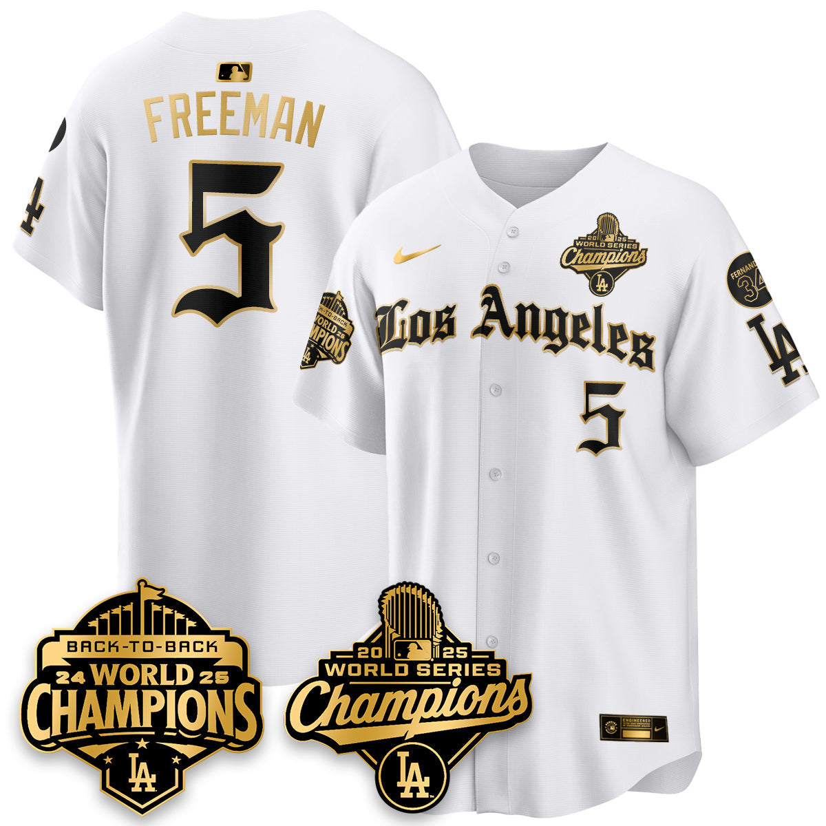 LAD 2025 World Series Champions Vapor Premier Limited Jersey - LA Gothic Edition - All Stitched-DTD