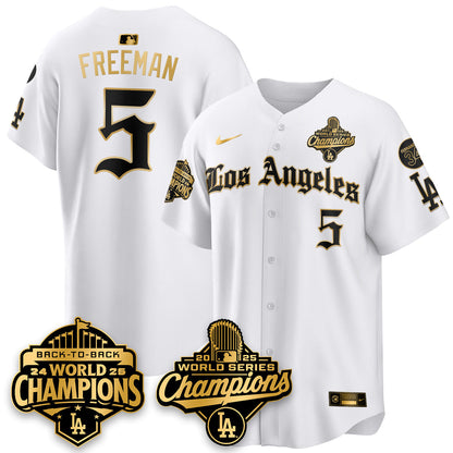 LAD 2025 World Series Champions Vapor Premier Limited Jersey - LA Gothic Edition - All Stitched-DTD