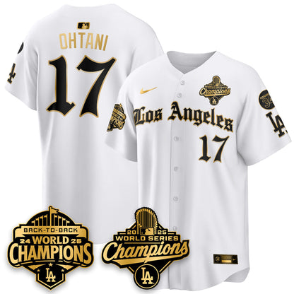 LAD 2025 World Series Champions Vapor Premier Limited Jersey - LA Gothic Edition - All Stitched-DTD