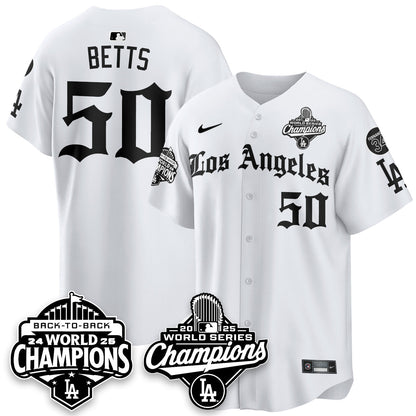 LAD 2025 World Series Champions Vapor Premier Limited Jersey - LA Gothic Edition - All Stitched-DTD